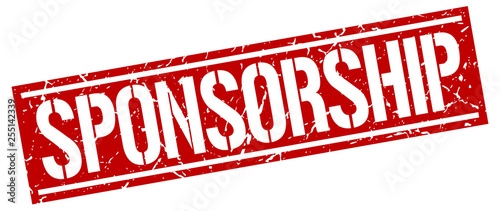 sponsorship square grunge stamp