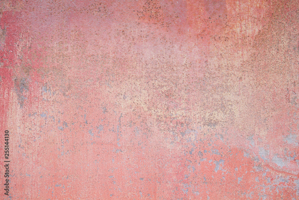 Old red metallic wall background or texture Old red metallic wall background or texture