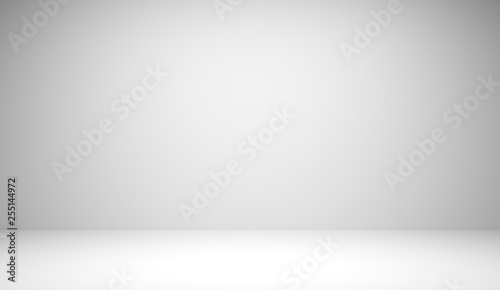 Abstract luxury white gradient background used for display product ad and website template, 3D illustration. 