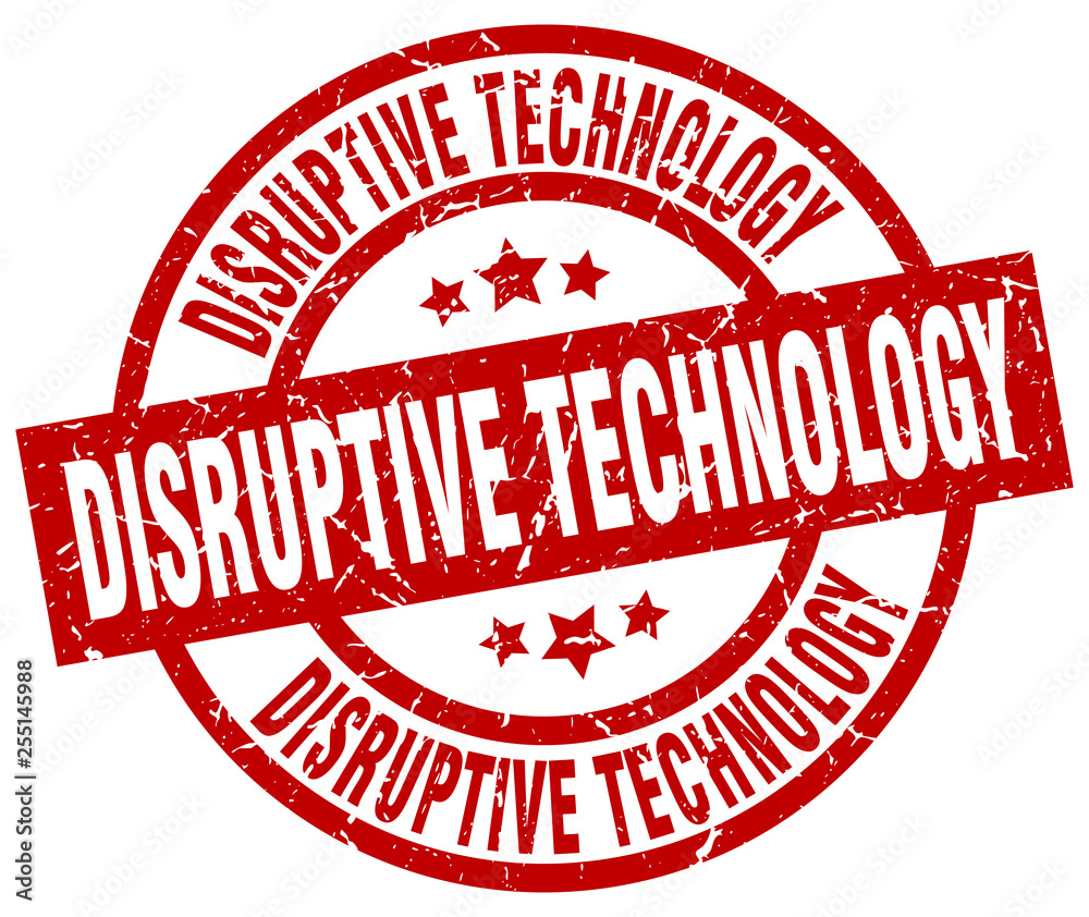 disruptive technology round red grunge stamp disruptive technology round red grunge stamp