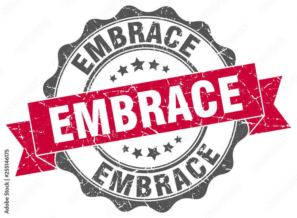 Obraz premium embrace stamp. sign. seal