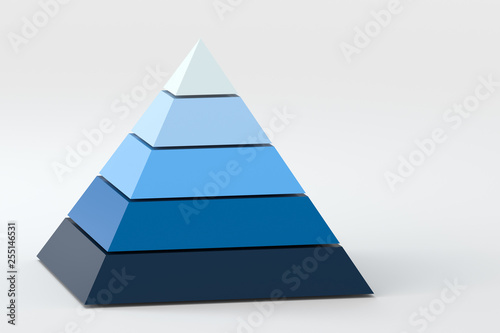 Fotografia 3d model pyramid, 3d rendering
