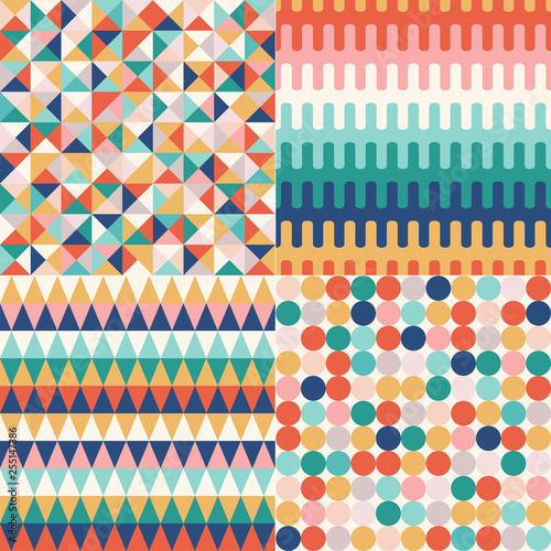 seamless multicolored abstract modern stylish geometric pattern