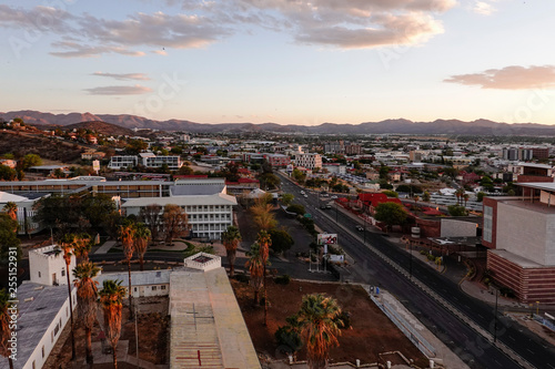 Windhoek, Namibia Sunset view over the city