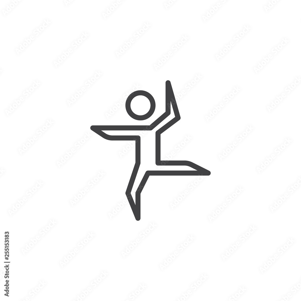 Ballet dancer dancing line icon. linear style sign for mobile concept and web design. Ballerina outline vector icon. Symbol, logo illustration. Pixel perfect vector graphics Ballet dancer dancing line icon. linear style sign for mobile concept and web design. Ballerina outline vector icon. Symbol, logo illustration. Pixel perfect vector graphics