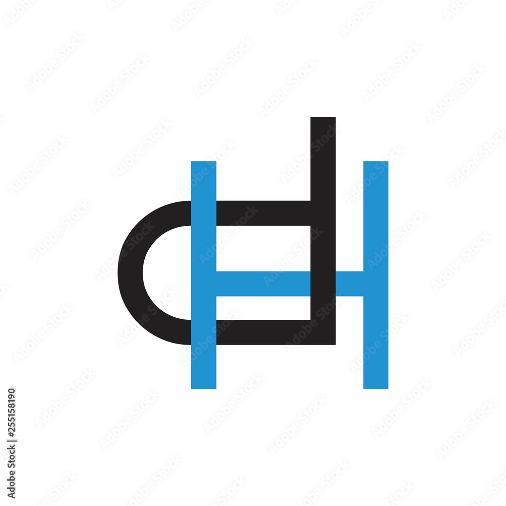 letter hd linked line design geometric logo letter hd linked line design geometric logo