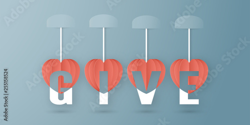 Vector illustration in concept of health insurance. Template design is on pastel blue background in 3D paper cut style.