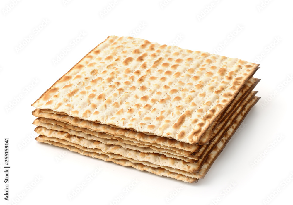 Stack of matzo flatbread Stack of matzo flatbread