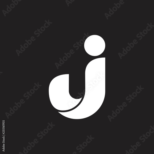 letter j curves 3d logo vector