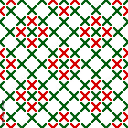 Seamless pattern with ethnic geometric ornament on a white background.