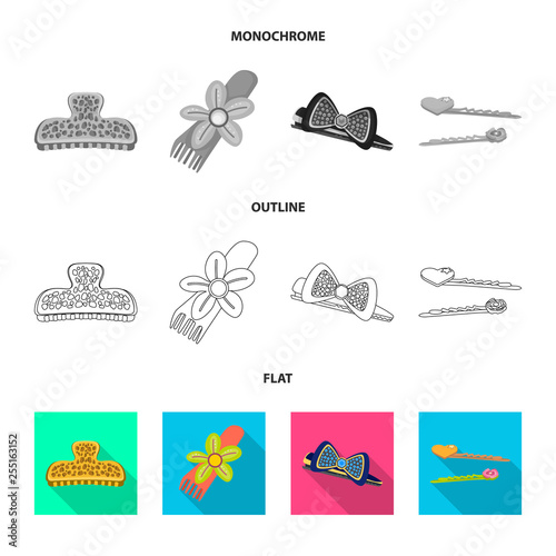Vector design of beauty and fashion symbol. Collection of beauty and female stock symbol for web.
