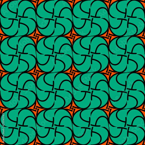 Bright seamless pattern with circular elements.