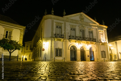 Faro Portugal town hall at night