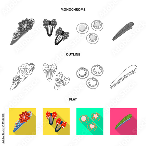 Isolated object of beauty and fashion symbol. Set of beauty and female vector icon for stock.