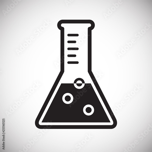 Chemistry glassware icon on background for graphic and web design. Simple vector sign. Internet concept symbol for website button or mobile app.