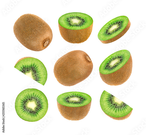 Kiwi isolated on white background with clipping path. Collection