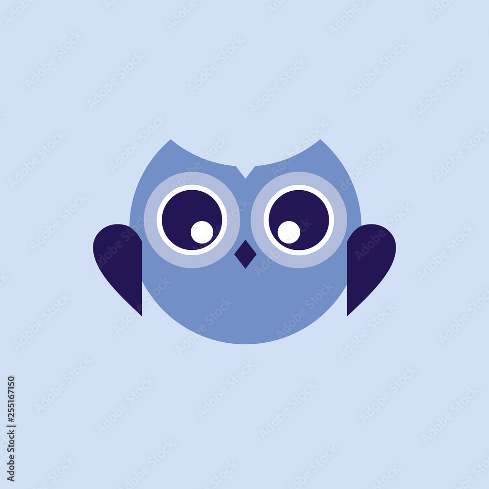 Cute owl. Logo template.