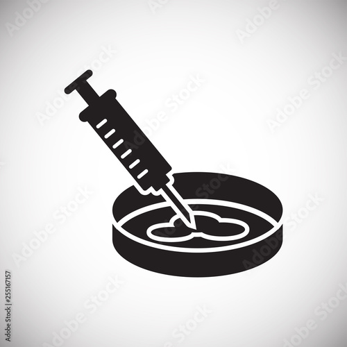 GMO icon on background for graphic and web design. Simple vector sign. Internet concept symbol for website button or mobile app.