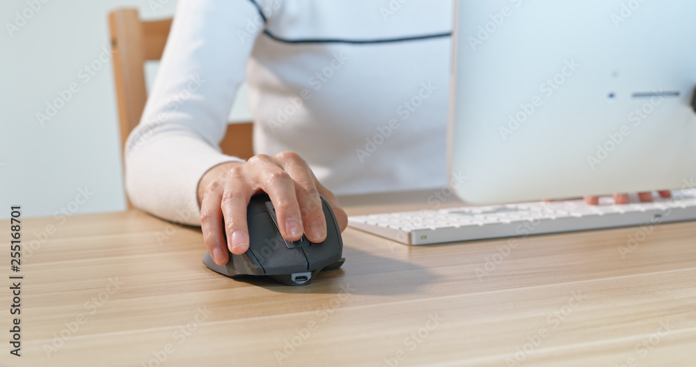 Fototapeta premium Woman work on computer