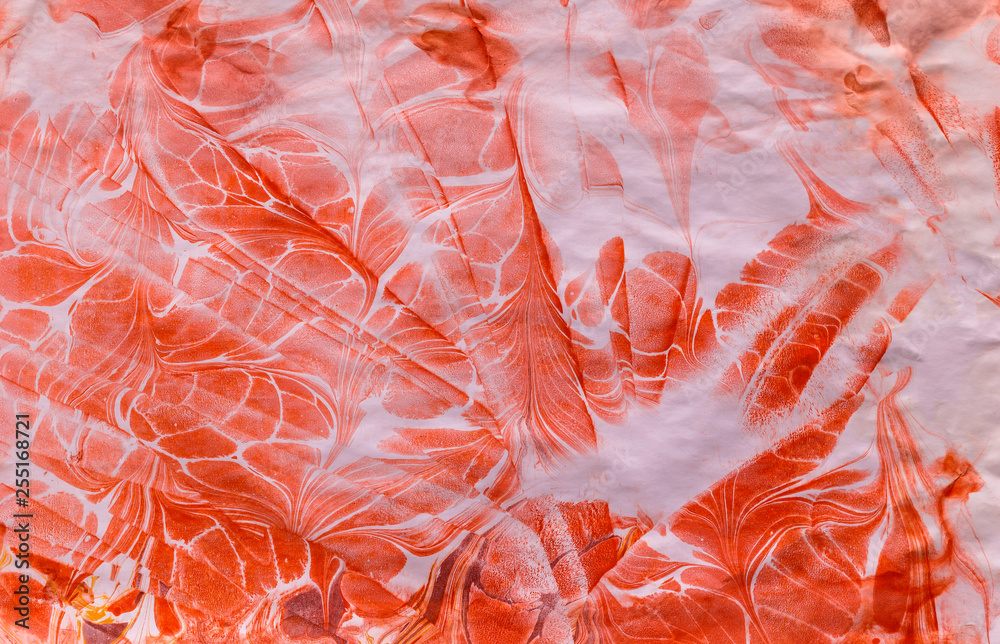 red ebru imprint on paper red ebru imprint on paper