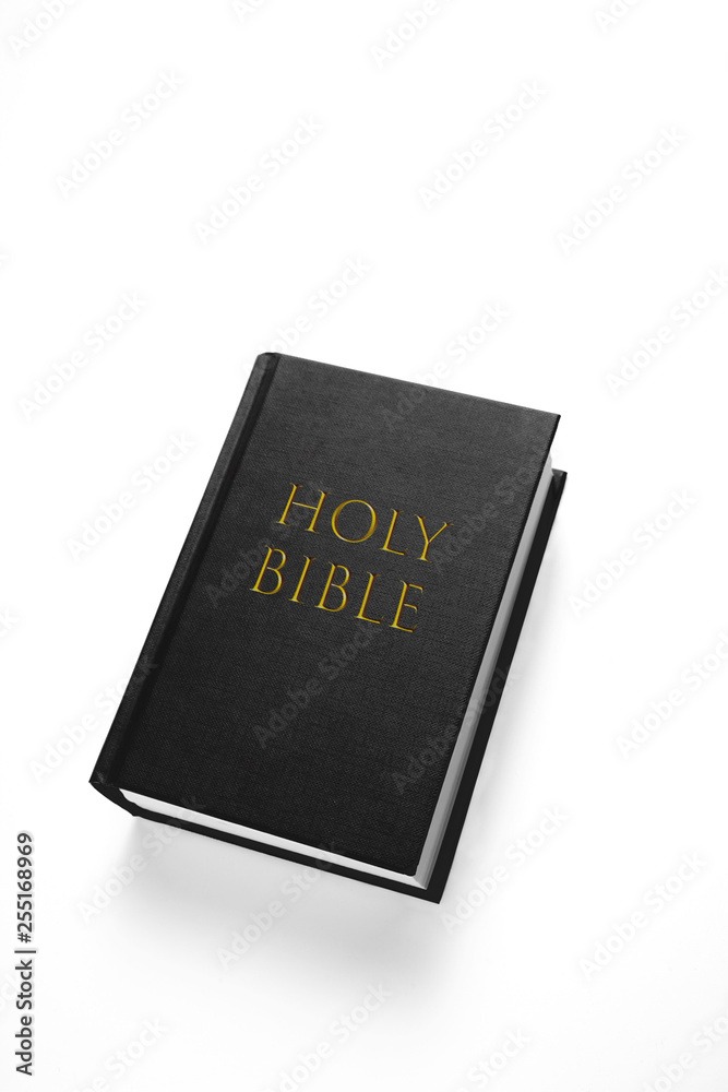 holy bible book isolated on white background with copy space for your text holy bible book isolated on white background with copy space for your text