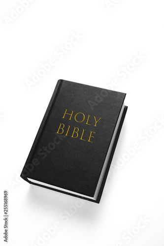 holy bible book isolated on white background with copy space for your text