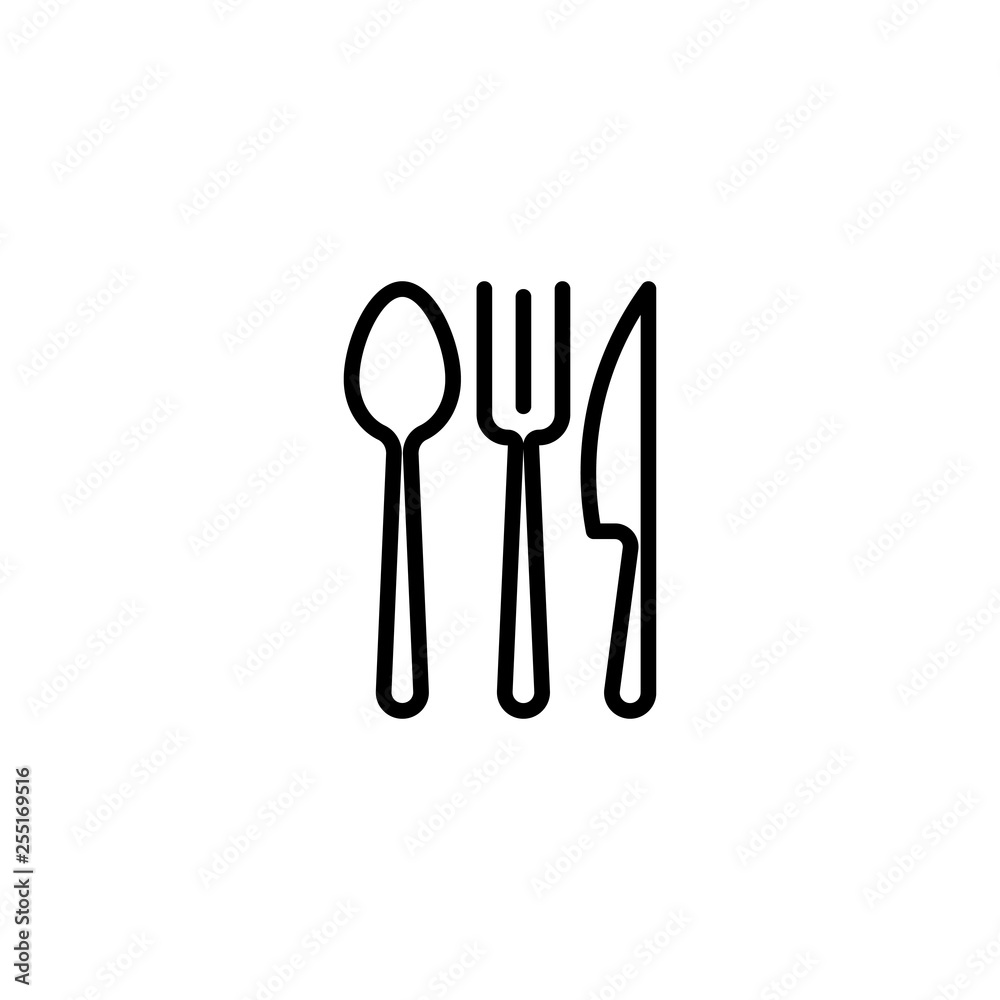tableware, outline black style icon tableware, outline black style icon