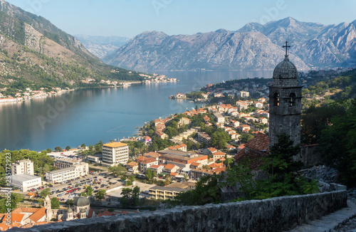  Church of Our Lady of Remedy and Bay of Kotor, Montenegro