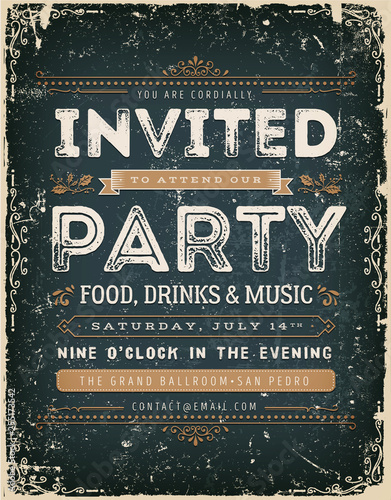 Vintage Invitation Sign On ...