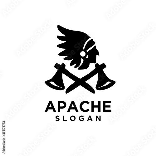 native tomahawk logo icon designs vector illustration template