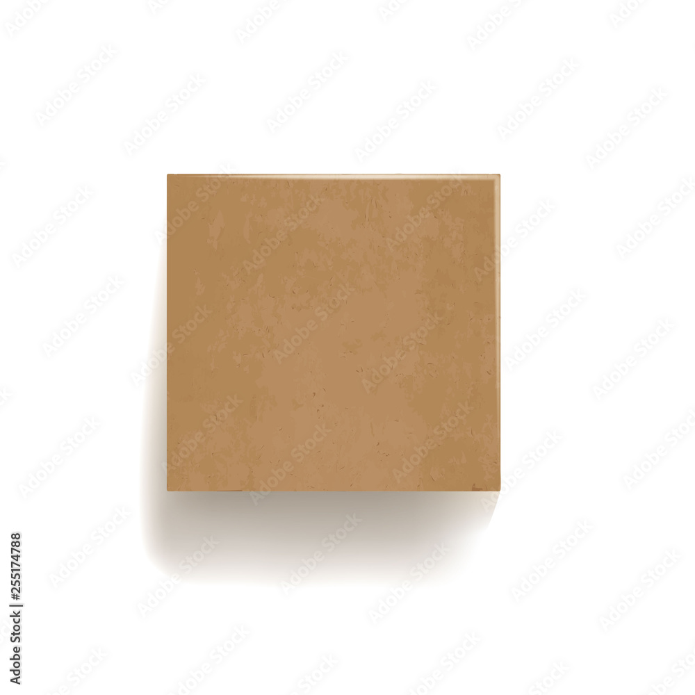 Sealed cardboard box isolated on white Sealed cardboard box isolated on white