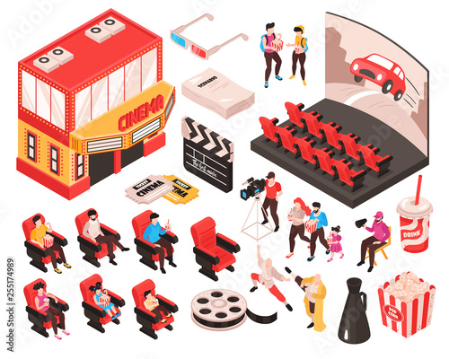 Isometric Cinema Constructor Set