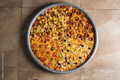 Tasty 4 flavours Pizza - Hawaiian - Pepperoni - Cheesey - Mushroom