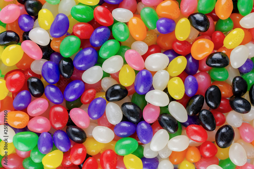 Obraz premium An assortment of jelly beans. Can be used as a background.