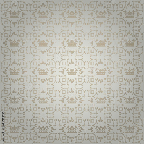 Decorative wallpaper pattern in royal style. Vector graphics