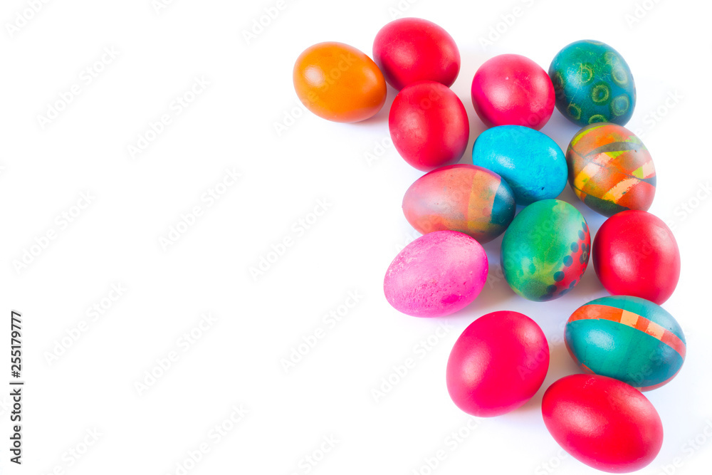 Colorful easter eggs isolated on white background Colorful easter eggs isolated on white background
