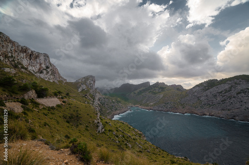 Mallorca landscape an the evening