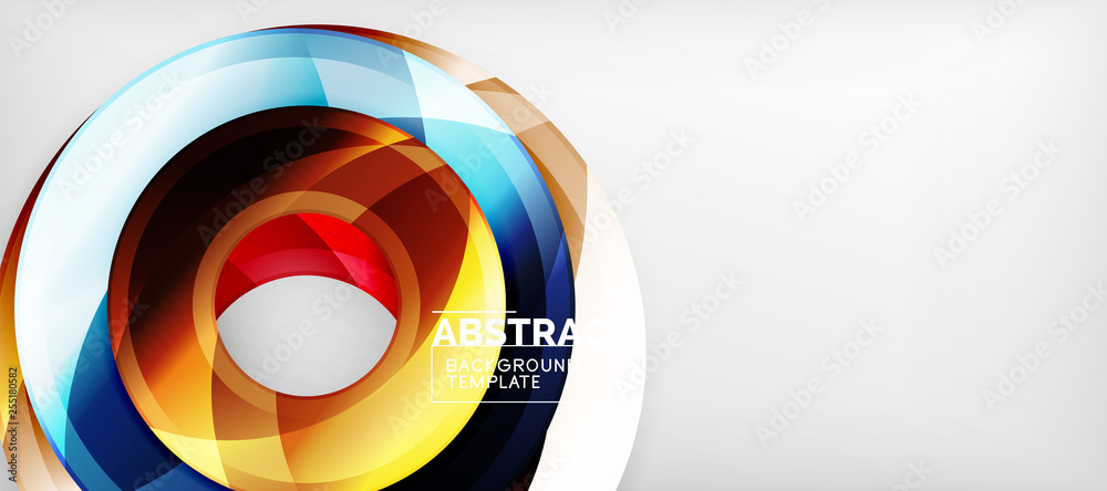 Modern geometric circles abstract background, colorful round shapes with shadow effects Modern geometric circles abstract background, colorful round shapes with shadow effects
