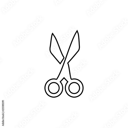 Scissors icon. Hair sign