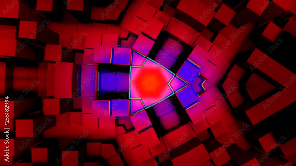 Futuristic 3D triangle environment  