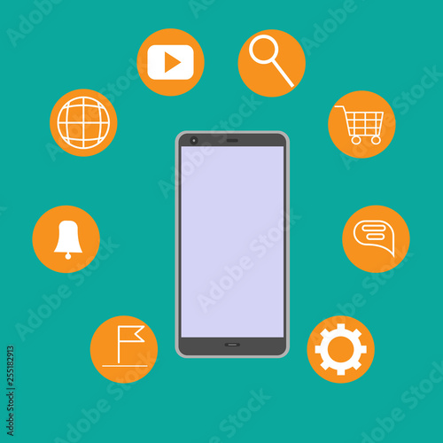 Icons for smartphone vector graphics