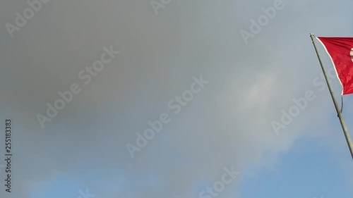 Turkish Flag and sky photo