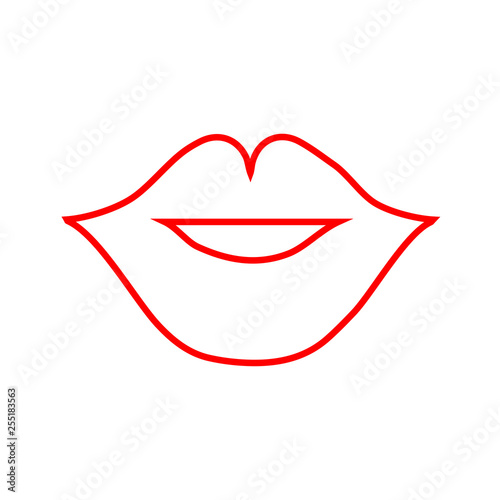 Woman lips icon