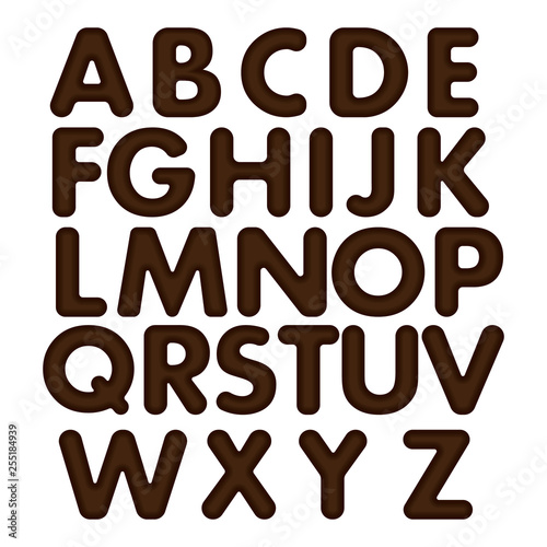 Chocolate alphabet 