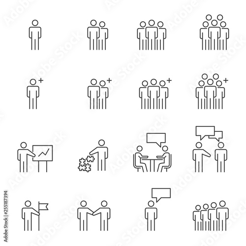 People Icons   Person work group Team Vector