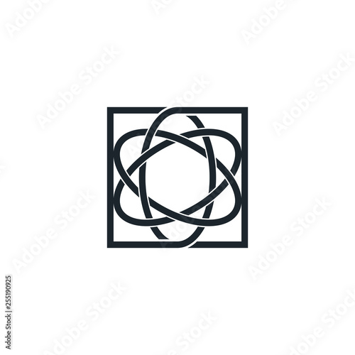 Atomic nucleus vector symbol