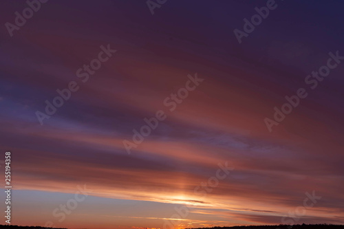 sunset sky shot on March 12, 2019 in Cheboksary, Russia © artem