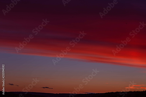 sunset sky shot on March 12, 2019 in Cheboksary, Russia