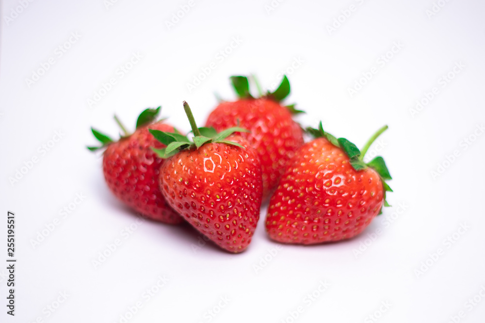 strawberries isolated on white background strawberries isolated on white background