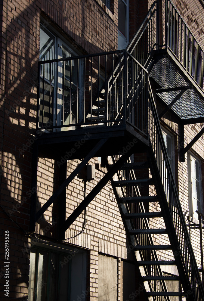 Stairs in urban alleyway Stairs in urban alleyway
